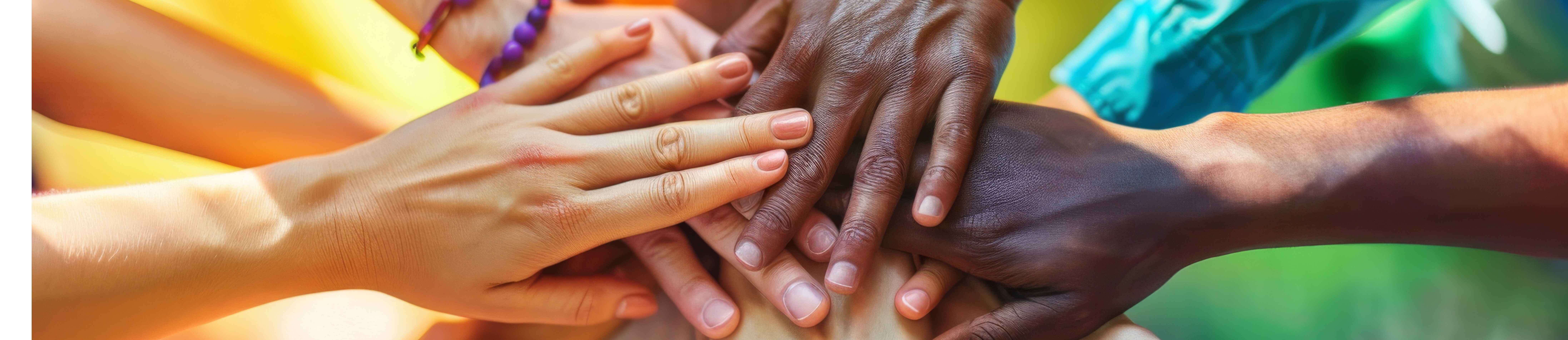 تقاطع عدة أيادي متعددة